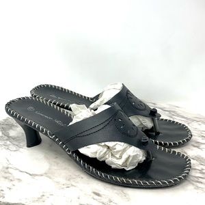 Summer Rio Whipstitched Toe Post Dress Sandal 7.5 Y2K Bohemian Resortwear Preppy